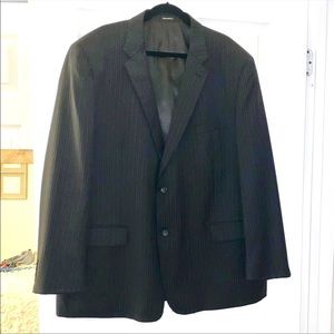 {JOSEPH &FEISS} Black Pinstripe Blazer 52L!